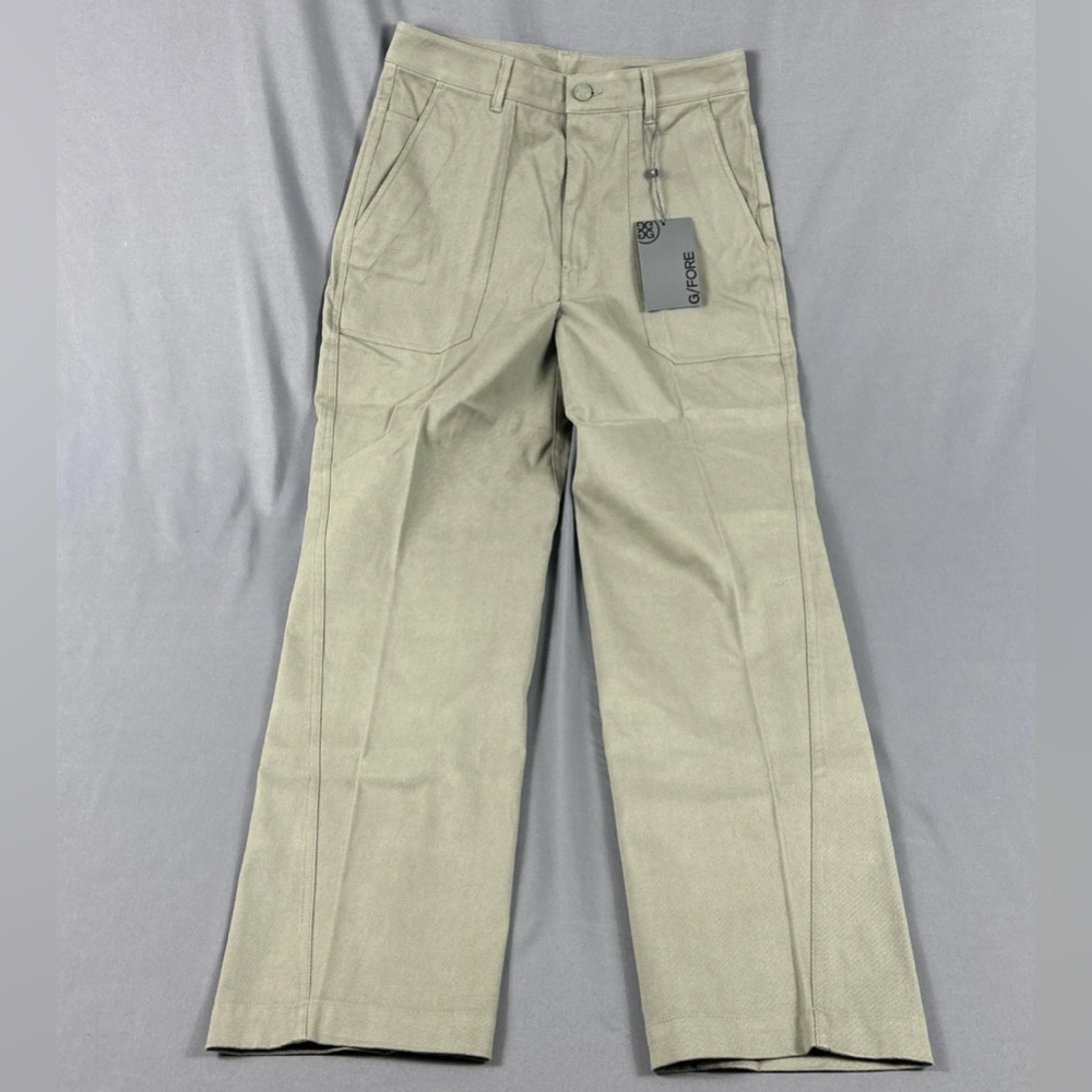 G/FORE G4 Womens Golf Pants Patch Pocket Stretch 6 Isle Green Cotton
